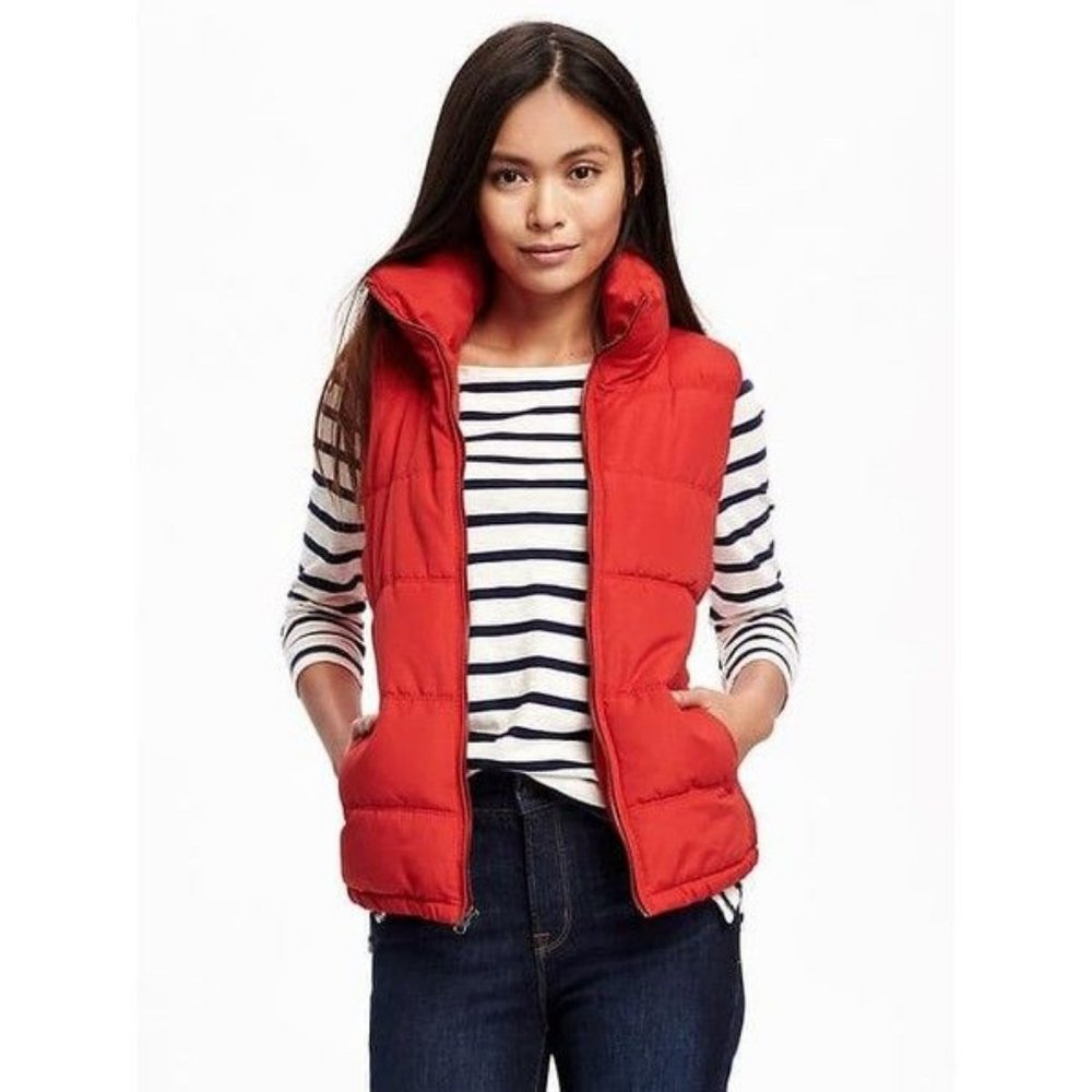Old Navy Red Puffer Vest